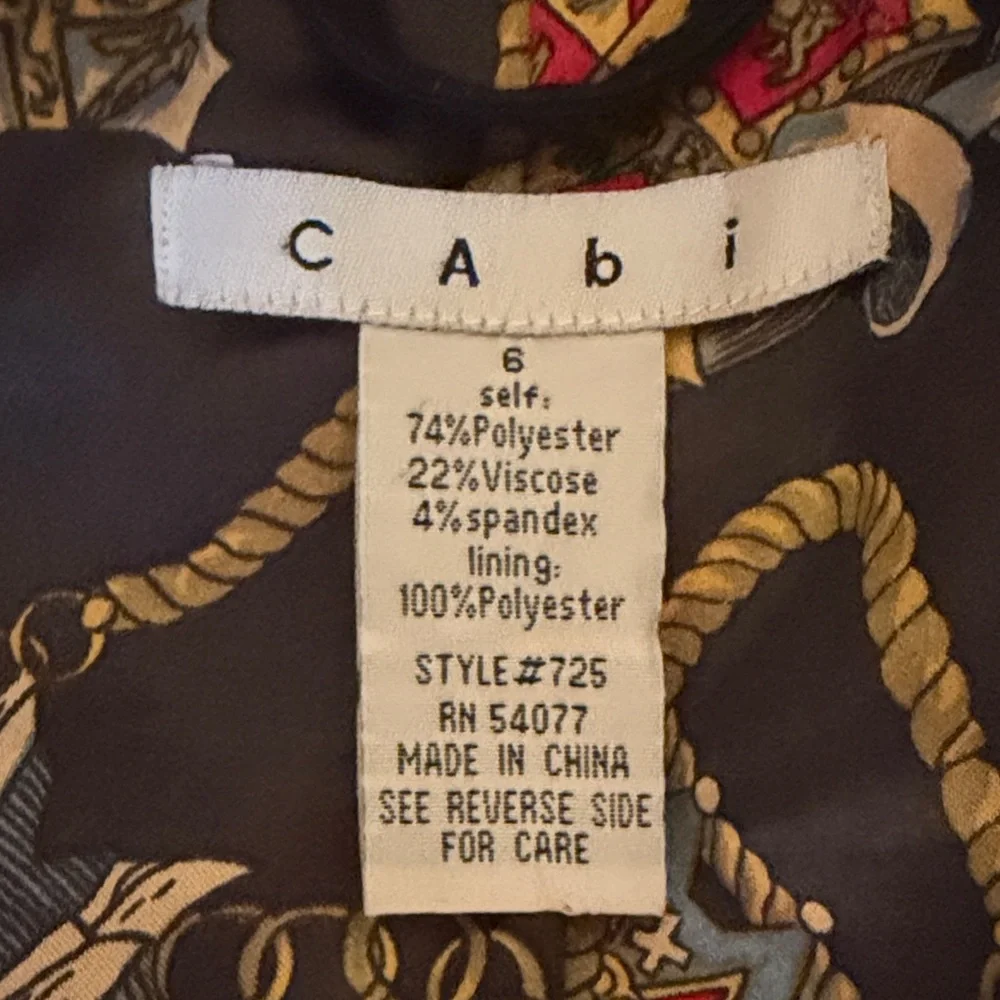 CAbi Black Single-Button Blazer with Chain-Print Lining - Picture 6 of 6